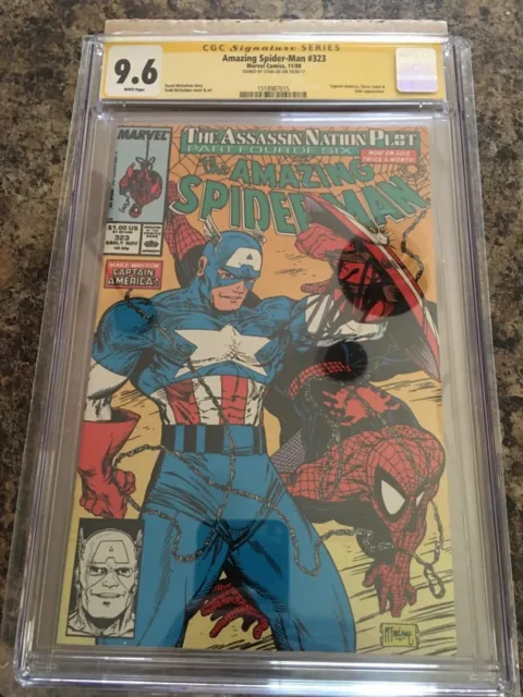 AMAZING SPIDER-MAN 323 CGC 9.6 WP SS SIGNED Stan Lee ! Captain America app