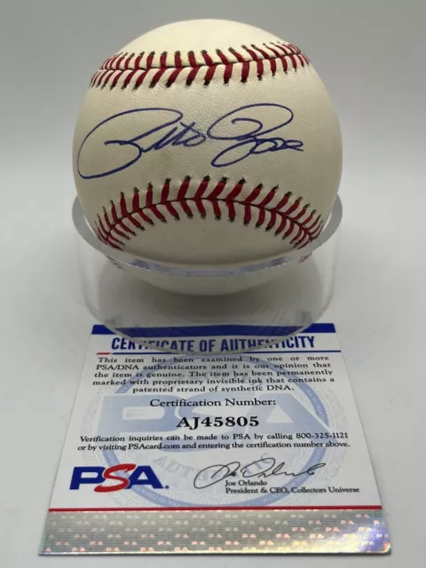 Pete Rose Reds Phillies Signed Autograph Official OMLB NL Baseball PSA DNA *05