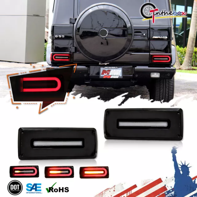 New 2019 Style G500 G55 G63 G550 Led Tail Lights W463 G-Wagon Signal Fit 90-2018