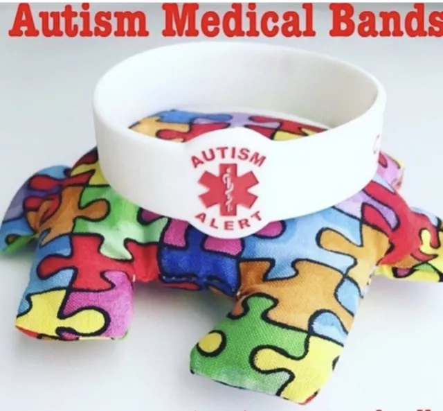 Autism Alert Child Size Medical Wristband Kid Safety