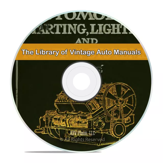 Classic Automobile Car Manuals,  60 Books, Repair, How To, Electrical DVD CD H57