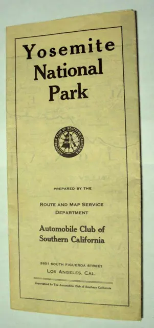 Vintage Yosemite Yellowstone Grand Canyon Map California Automobile Club