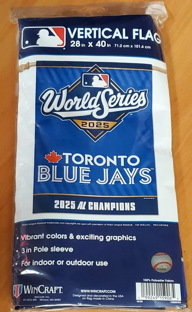 TORONTO BLUE JAYS 2025 WORLD SERIES A.L. CHAMPIONS 28x40 WALL BANNER ...