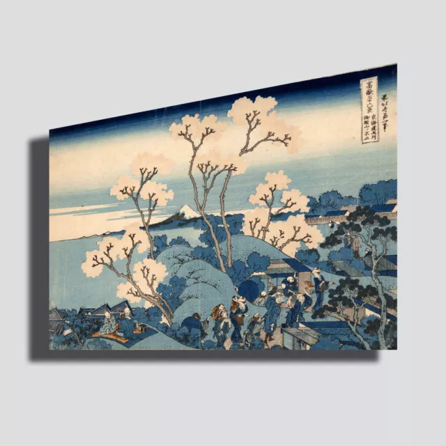 Quadri Moderni HOKUSAI fiori giappone Stampa Tela CANVAS casa arredamento arte