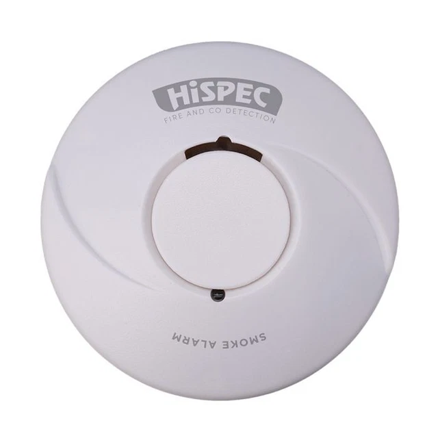 Hispec rilevatore di fumo radiofrequenza a batteria con 10 anni sigillato Lithi