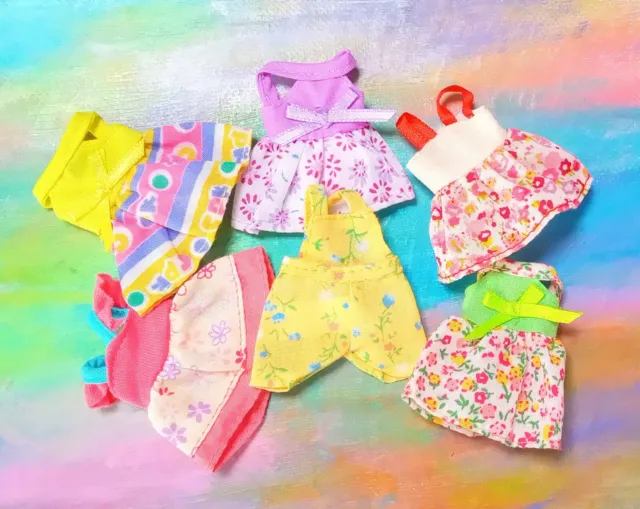 Kelly Kiddle Small Doll Clothes *Lot 6 Extra Summer Sundresses/No Shoes* C12