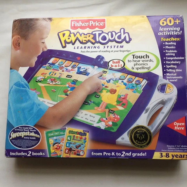 FISHER PRICE POWER Touch Learning System With 2 Books PreK-2nd Grade 3 ...
