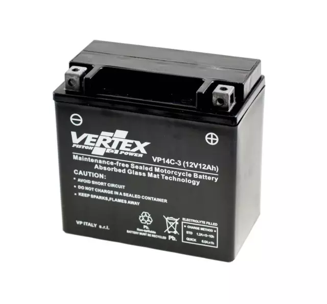 Vertex Battery Harley Davidson XL 1200 X Sportster Fourty-Eight 2011-2018