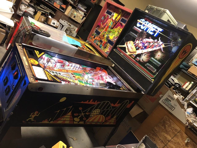 Williams Comet Pinball Machine, New HARDTOP, LEDS, NEW BACKGLASS FREE SHIPPING
