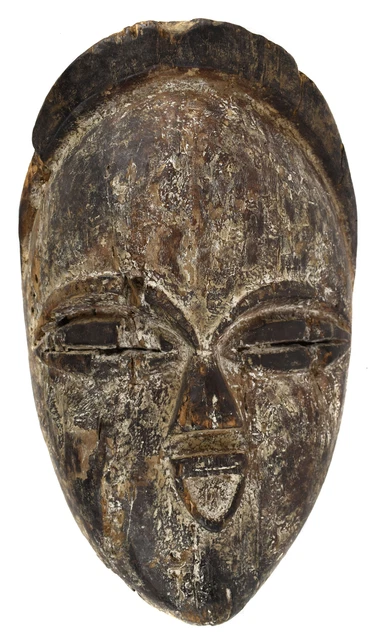 Vuvi Painted Wood Mask Gabon African Art Collection