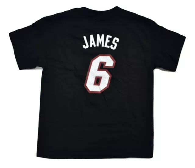 adidas Boys NBA Miami Heat LeBron James Basketball Name/Number Shirt NWT S, L