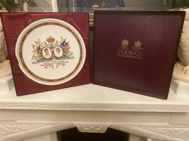 Paragon Charles And Princess Diana Wedding Plate & Case Bone China English Royal