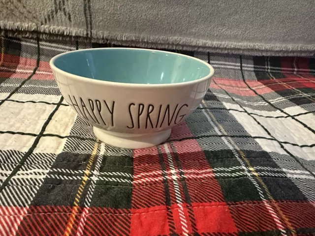 Rae Dunn HAPPY SPRING Soup/Cereal Bowl EASTER New LL Magenta Spring - NEW