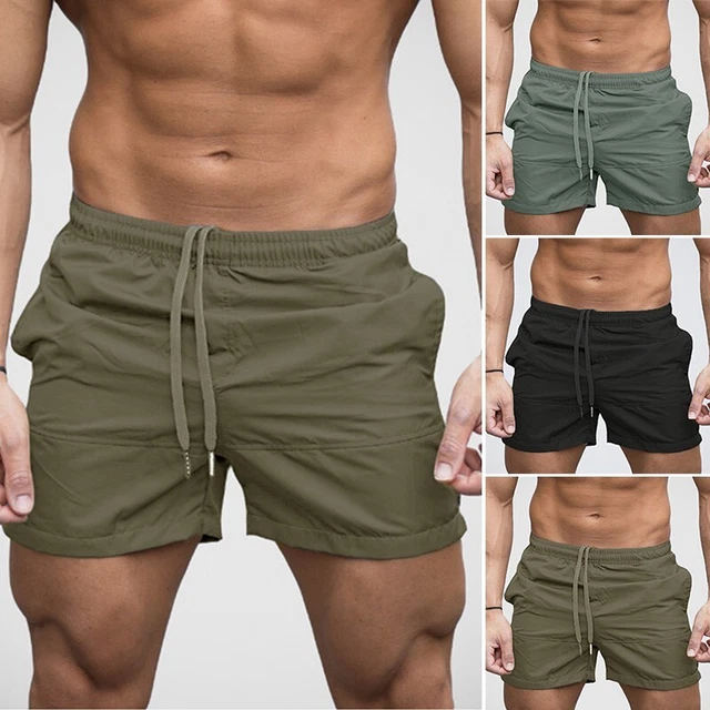 Nero Sport Palestra Fitness Corsa Jogging Shorts Uomo Casual Estivo Formazione
