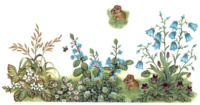 Calcomanía de cerámica tobogán de taza de ratón marrón de flores jardín 7 1/2"" X 3 1/4