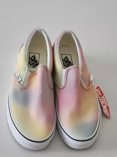 VANS classic slipon shoes Tie Dye Aura Shift  Men's Sz. 10 W 11.5