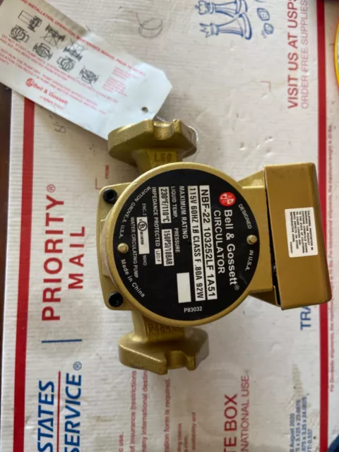 BELL & GOSSET Circulator Pump NBF22 103252LF Bronze Fox