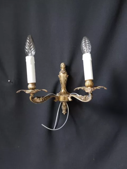 Vintage of French Brass 2 Lights Sconce Wall Light