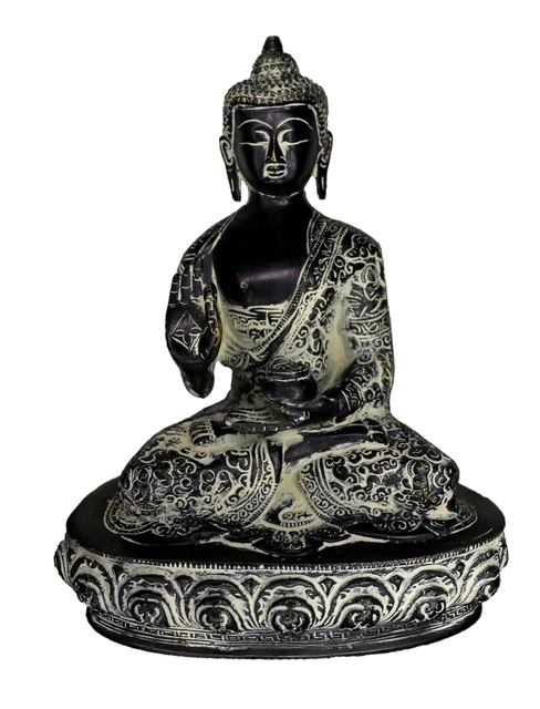 Blessing Buddha With Life Story Hand Carved Brass Statue Lord Budha Figure Idol