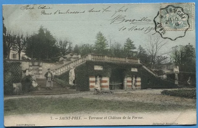 SAINT-PRIX - Terrasse et Château de la Ferme / 1905