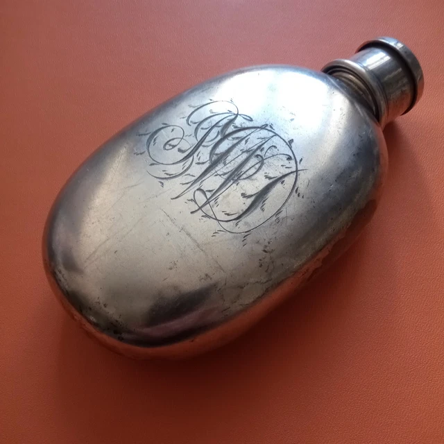 Flasque fiole gourde whisky métal argenté gravée golfeur golf sheffield | eBay