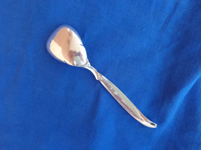 1847 Rogers Bros FLAIR Sugar Spoon IS Silverplate Condiments Nuts Serving Vtg 3