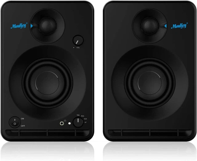 MOUKEY ACTIVE STUDIO Monitors Bookshelf Speakers 2.0 Stereo 3" £79.99