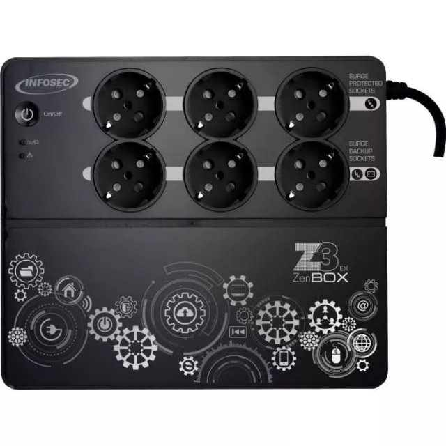 Onduleur 500 VA - INFOSEC - Z3 ZenBox EX 500 - Haute fréquence - 6 prises FR/SCH