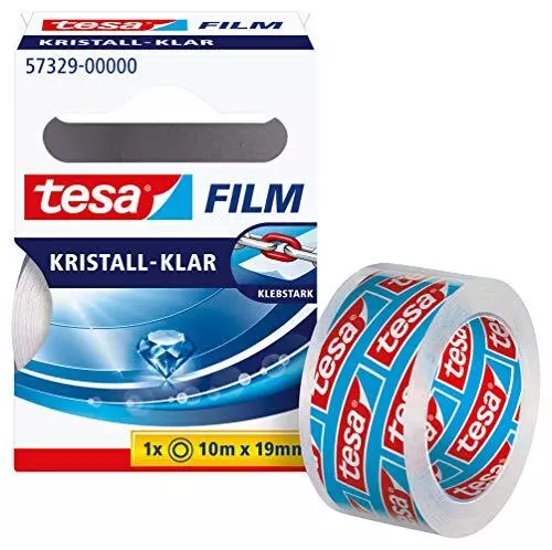 Tesa Multi-Film Transparent 10m 19mm 1 Rouleau dans la Boîte Pliante Suspendue