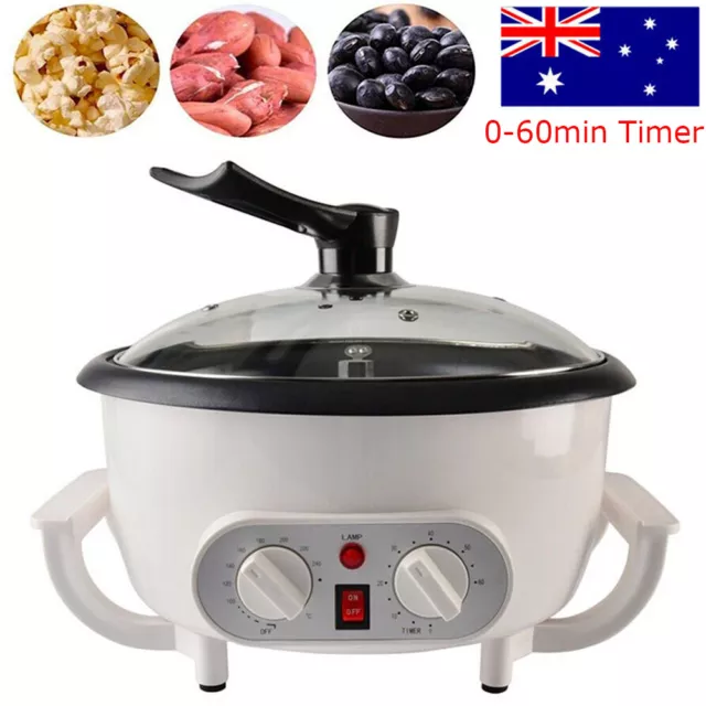 Home Coffee Roaster Electric Coffee Bean Roasting Baking Machine 220V AU PLUG