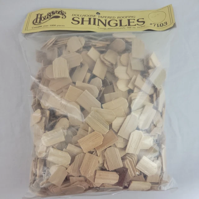Houseworks Roofing Shingles Dollhouse 1000 Pc Scale Model 1/12th 7104 Tapered