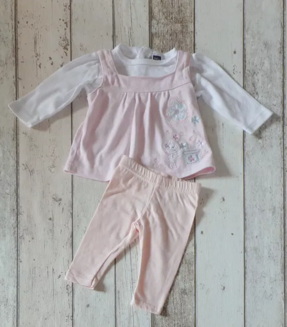 Pretty Baby Girl Top & Leggings Outfit - Jessica Simpson & M&Co (0 - 3 months)