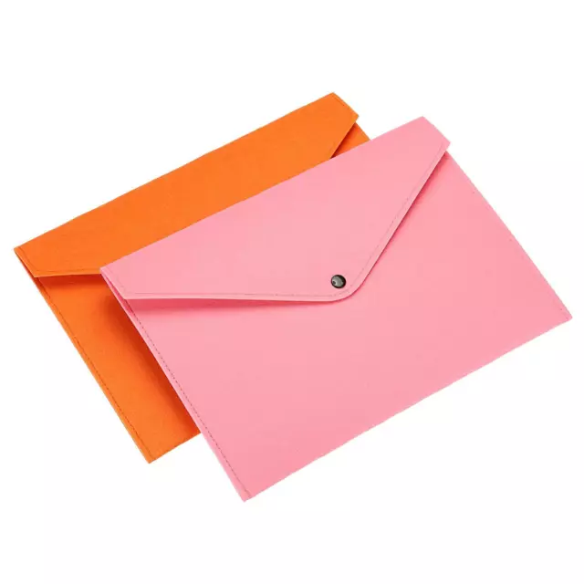 File Borsa Feltro Cartella 2pz A4 Busta Documento Conservazione,Arancione Rosa