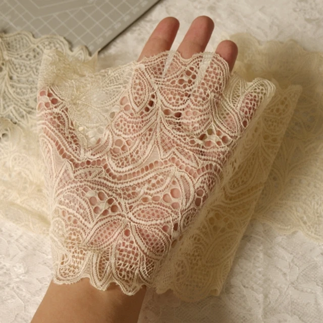 Dentelle Tissu Maille Bord Serviettage Bordure DIY Robe Jupe Rideau Déco 3 Mètre