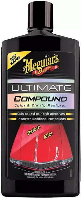 Meguiar's G17216eu Ultimate Compound Colour & Clarity Restorer 450ml For Hand.