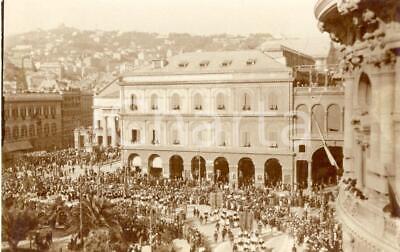 1926 GENOVA Piazza DE FERRARI Grande adunata per la visita del Duce *Foto FP NV