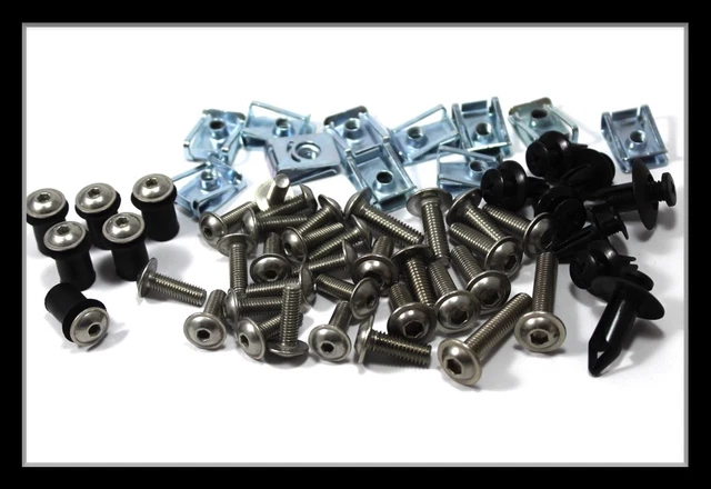 Bike Bolts UK Stainless Steel Fairing Bolt Kit – For Yamaha TDM900 2002-2010, Silver, Front Bodywork