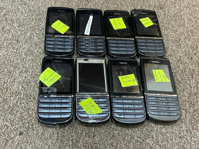 Telephono cellulare Joblot Of X8 Nokia Asha 300 grafite - difettoso per ricambi e riparazioni