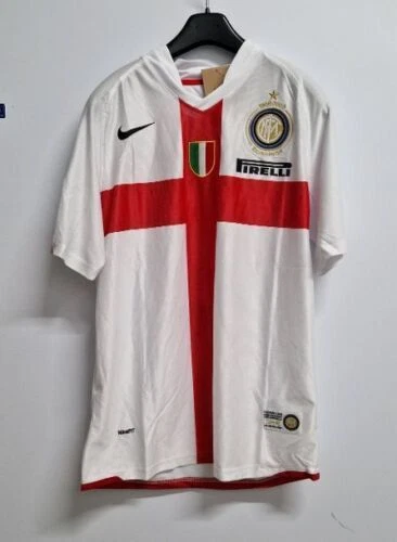 Maillot Extérieur Inter Milan 2007-2008 - Centenaire - Neuf Avec étiquettes - ZANETTI, ADRIANO...