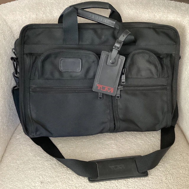 Tumi Alpha Ballistic Nylon Slim Laptop Messenger Bag Carry On Briefcase