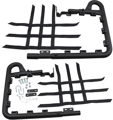 DG Performance Fat Series 1 1/2in. Textured Alloy Nerf Bars-Black Web #602-2130X