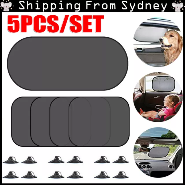 Car Side Rear Window Screen Mesh Sun Shade Front&Rear Cover Windscreen Sunshade