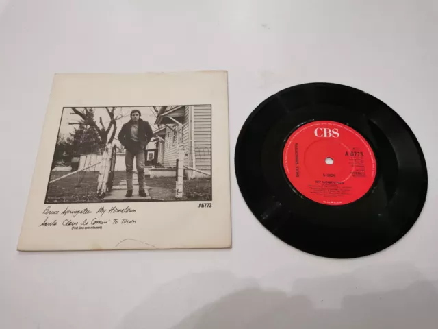 bruce springsteen my hometown 7" vinyl record very good condition