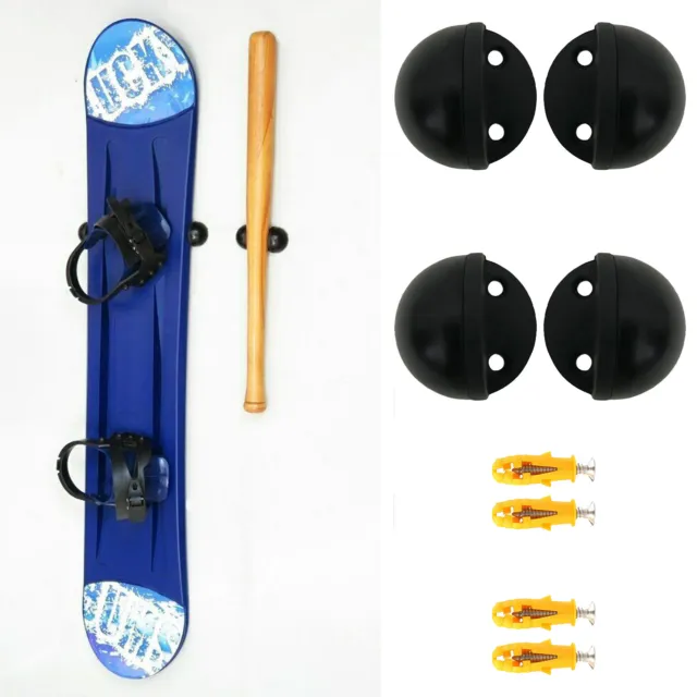 2er-Pack Snowboard-Wandhalterungs-Aufbewahrungsständer für Skateboard Longboard