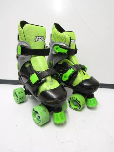 No Fear Roller Skates Quad Kids Green & Black UK Size 11 - 1 UK