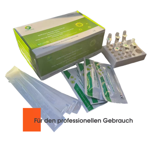 Green Spring 4in1 Profi Laien Antigen Coronatest Schnelltest BfArM 25 Stk.