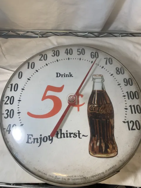 Vintage Coca-Cola Tru Temp Thermometer Original Advertisement Soda