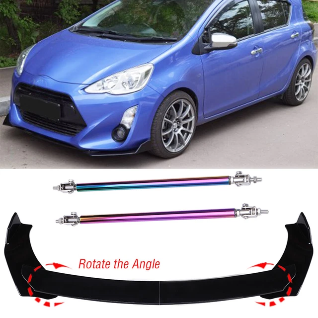 For Toyota Prius Front Bumper Lower Lip Spoiler Splitter Body Kit + Strut Rods