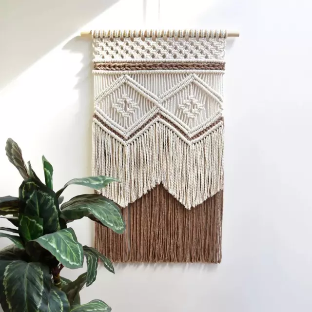 Tapisserie  En Macramé, Tenture Murale Chic En Macramé Pour Intérieur,