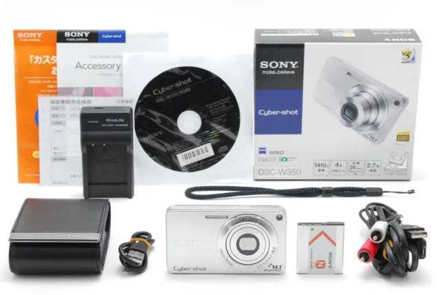 [TOP MINT] Sony Cyber-Shot DSC-W350 14.1MP Compact Digital Camera From JAPAN